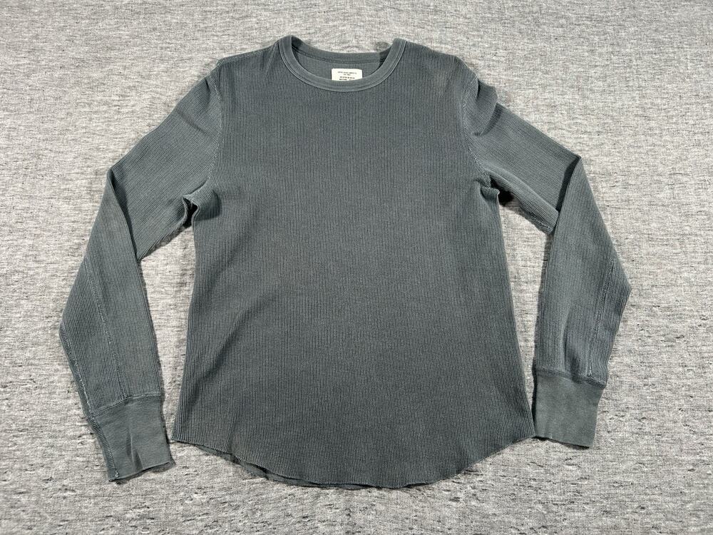 Buck Mason Vintage Thermal Surplus Tee Shirt Mens Small Long Sleeve Cotton Crew